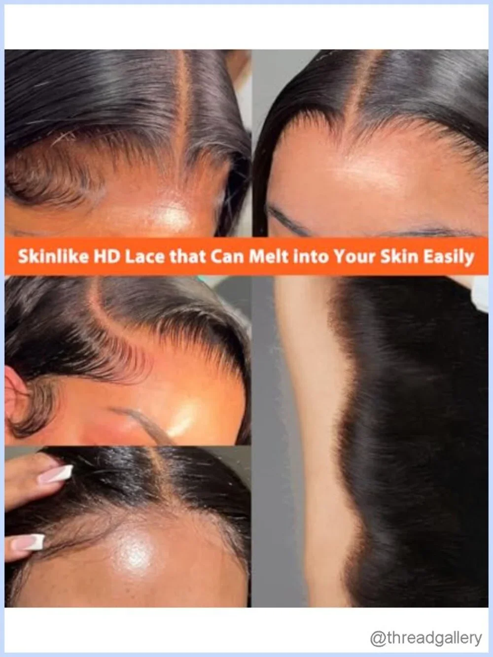 2x6 HD Lace Closure with 0.10mm Ultra Thin Invisible Swiss Lace, Pre-Plucked